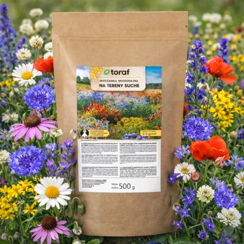 TORAF Mieszanka bylinowa roślin miododajnych tereny suche 500g vis nasiona sklep rajogrodnika